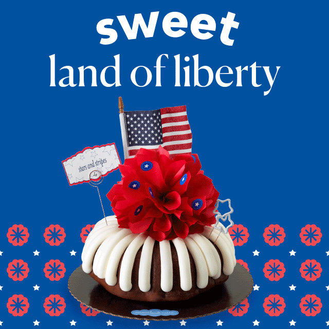sweet land of liberty featuring Patriotic Bundt Cake and Waving Flags Bundtinis