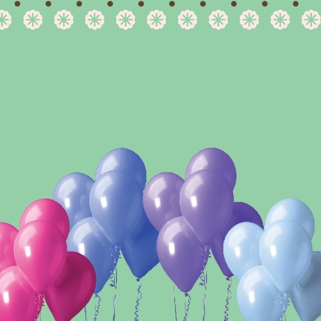 Complete your party with balloons.