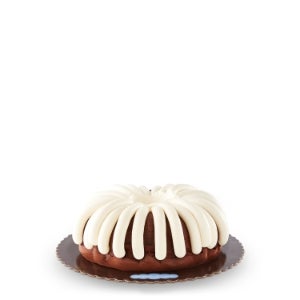 10 inch Bundt cake with with frosting petals