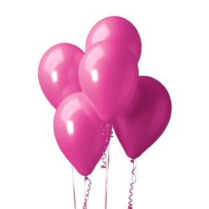 A group of 5 pink balloons.