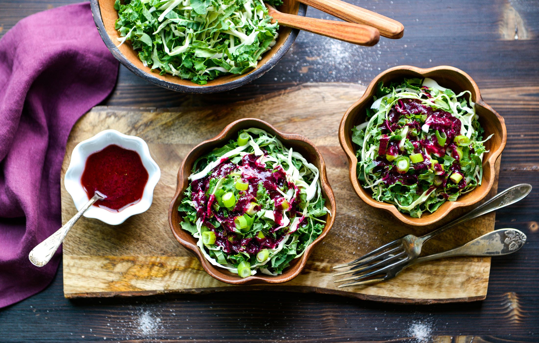KALE CABBAGE SALAD DRAGON FRUIT DRESSING -LOW-FODMAP LOW-HISTAMINE-1