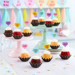 Mini Bundt cakes with white frosting