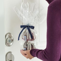Two personal-size bundt cakes stacked vertically