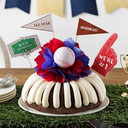 A bundt cake with frosting