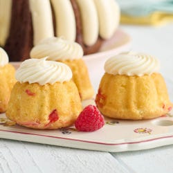 Dozen white chocolate raspberry flavor Bundtinis 
